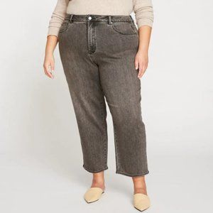 Donna High Rise Curve Straight Leg Jeans 27 Inch Stonewash - Black (Size 10)